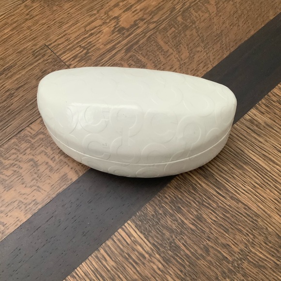COACH Hardshell White Monogram CC Sunglasses Eyeglasses Protective Case - Picture 12 of 14